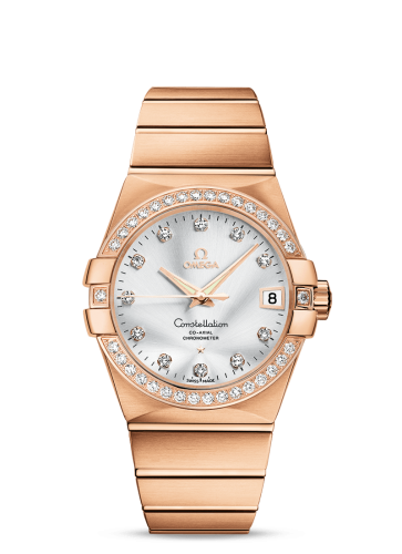Omega Constellation Co-Axial 38 Red Gold / Diamond / Silver